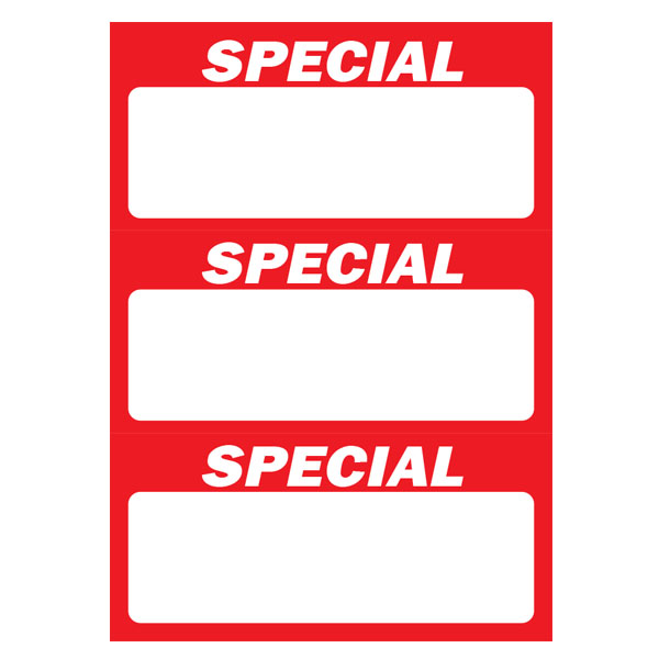 404 - Special 3up on A4 (Red) 250 Per Pack