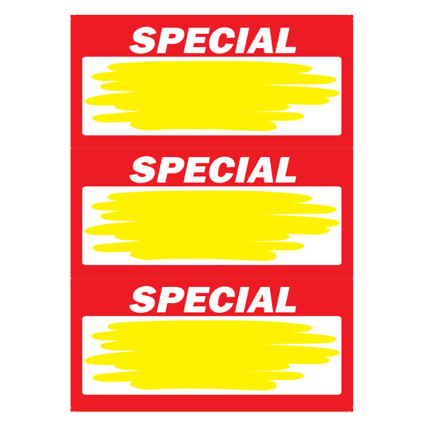 412 - Special A4 3up (Yellow Splash) 250 Per Pack