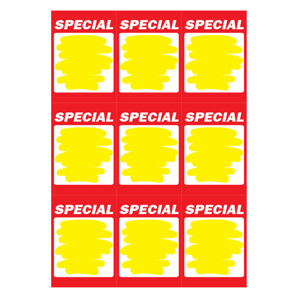 413 - Special A4 9up (Yellow Splash) 250 Per Pack