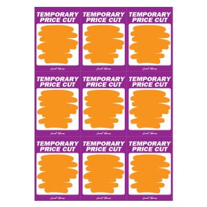 449 - Temporary Price Cut 9up on A4 (Purple) 250 Per Pack