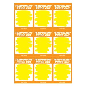 450 - Temporary Price Cut 9up on A4 (Orange) 250 Per Pack