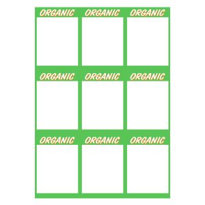 472 - Organic 9up on A4 250 Per Pack