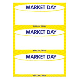 478 - Market Day 3up on A4 250 Per Pack