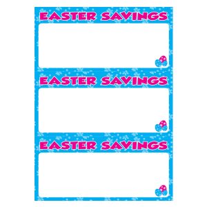 484 - Easter Savings 3up on A4 250 Per Pack