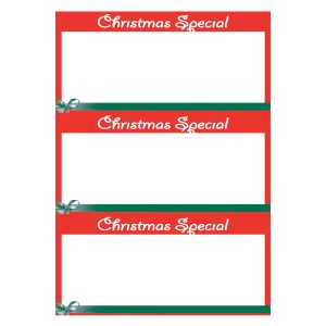 487 - Christmas Special 3up on A4 250 Per Pack