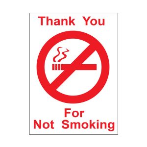 496 - No Smoking Sign 320 x 440mm 5 Qty