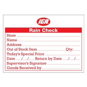 521 - Rain Check 50 Sheet Pad x 5